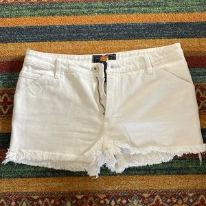 Vintage white Route 66 jean shorts